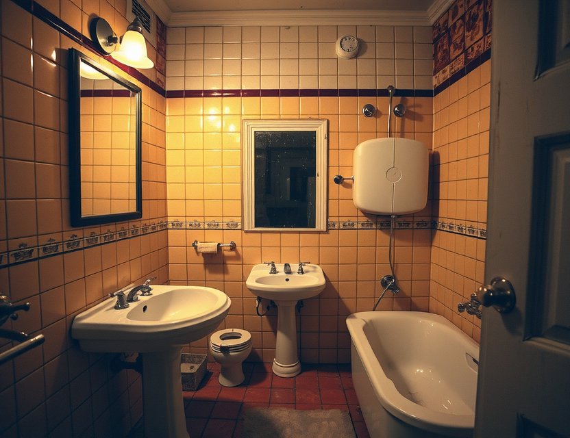 Before: Dated Bathroom