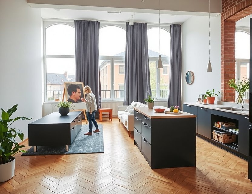 After: Open-Plan Living in Berlin Loft